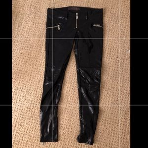 Frankie B Skin Tight Snake Moto Pants